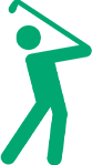 Icon of a person playing golf