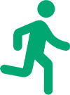 Icon of a person running