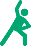 Icon of a person stretching